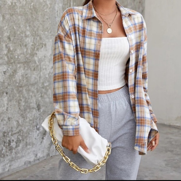 SHEIN | Tops | New Shein Flannel | Poshmark